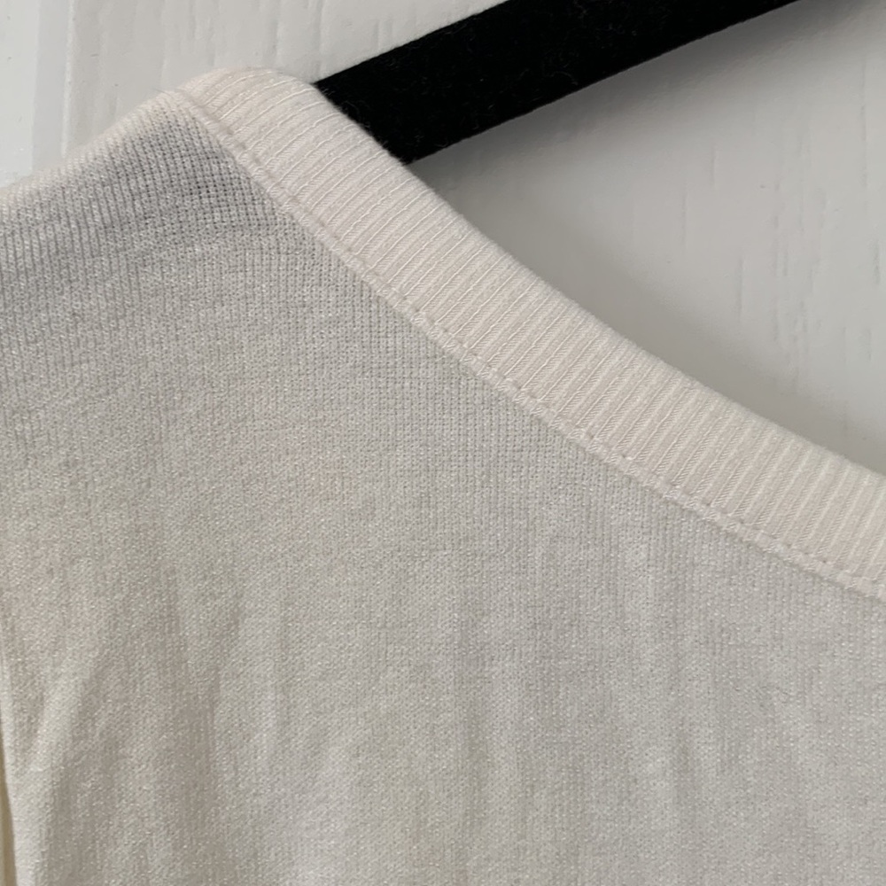 NWT LOU & GREY White Rayon/Spandex Short Sleeves Top Size Medium - Picture 14 of 16